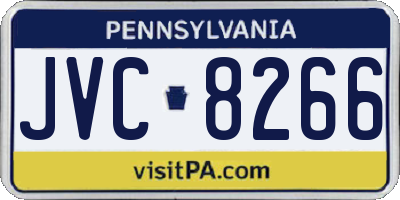 PA license plate JVC8266