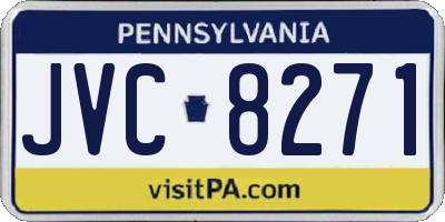 PA license plate JVC8271