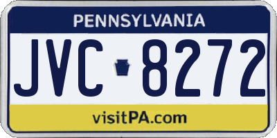 PA license plate JVC8272