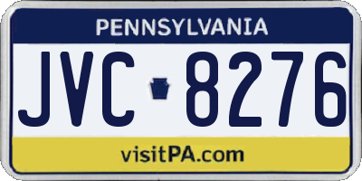 PA license plate JVC8276