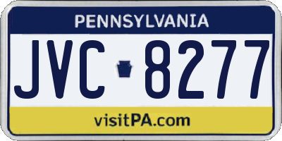 PA license plate JVC8277