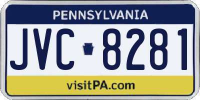 PA license plate JVC8281