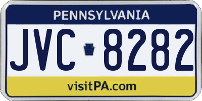 PA license plate JVC8282