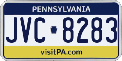 PA license plate JVC8283