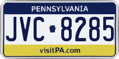 PA license plate JVC8285