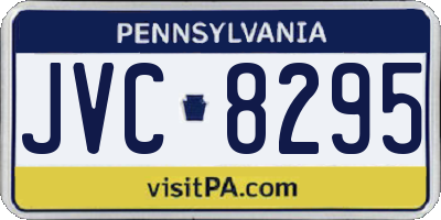 PA license plate JVC8295