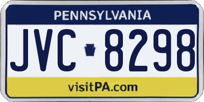 PA license plate JVC8298