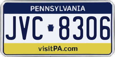 PA license plate JVC8306