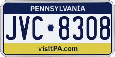 PA license plate JVC8308
