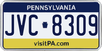 PA license plate JVC8309