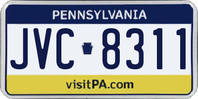 PA license plate JVC8311