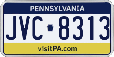 PA license plate JVC8313