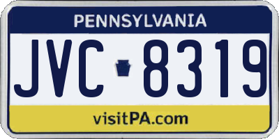 PA license plate JVC8319