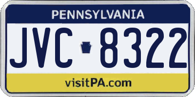 PA license plate JVC8322