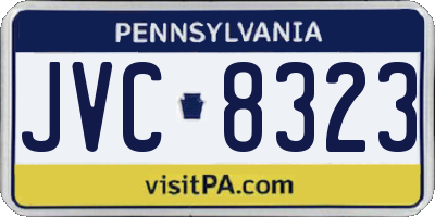 PA license plate JVC8323