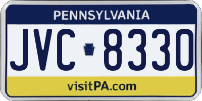 PA license plate JVC8330