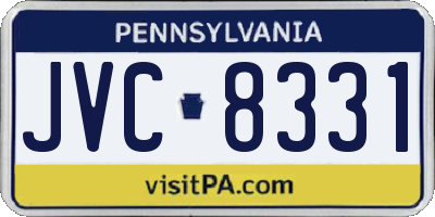 PA license plate JVC8331