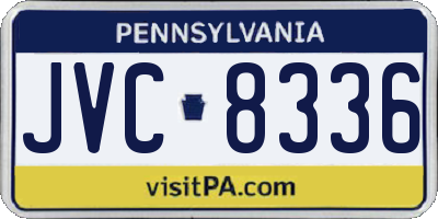 PA license plate JVC8336