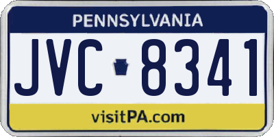 PA license plate JVC8341