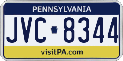 PA license plate JVC8344