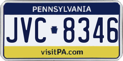 PA license plate JVC8346
