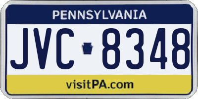 PA license plate JVC8348