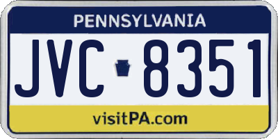 PA license plate JVC8351