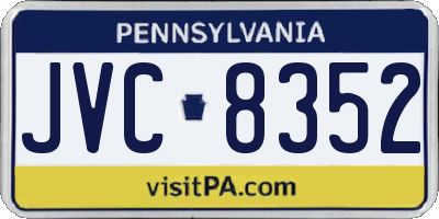 PA license plate JVC8352