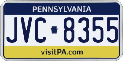 PA license plate JVC8355