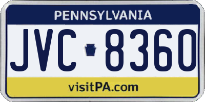 PA license plate JVC8360