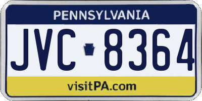 PA license plate JVC8364