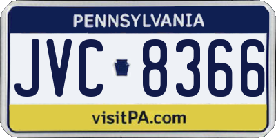 PA license plate JVC8366