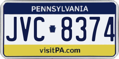 PA license plate JVC8374