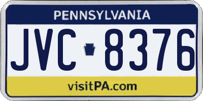 PA license plate JVC8376