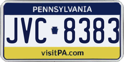 PA license plate JVC8383