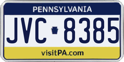 PA license plate JVC8385
