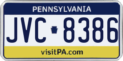 PA license plate JVC8386