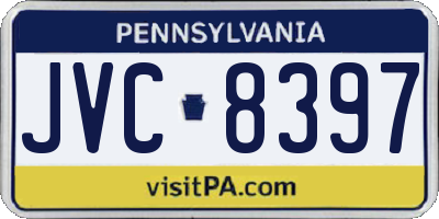 PA license plate JVC8397