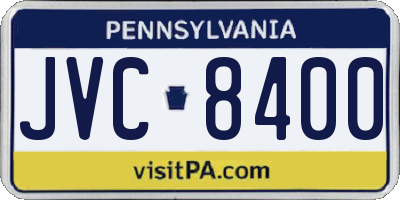 PA license plate JVC8400