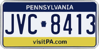 PA license plate JVC8413