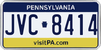 PA license plate JVC8414
