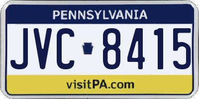 PA license plate JVC8415