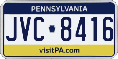 PA license plate JVC8416