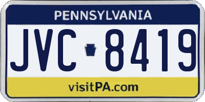 PA license plate JVC8419