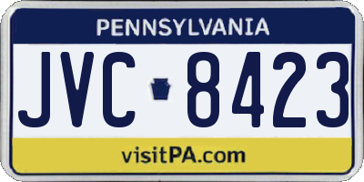 PA license plate JVC8423