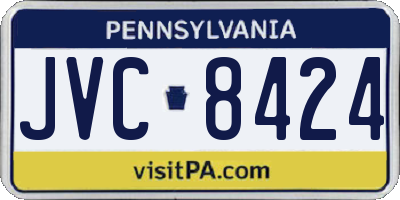 PA license plate JVC8424