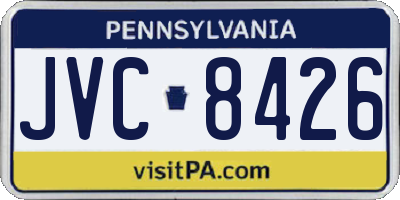 PA license plate JVC8426