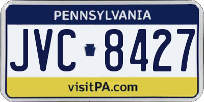 PA license plate JVC8427
