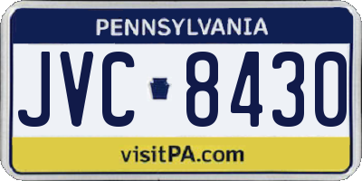 PA license plate JVC8430