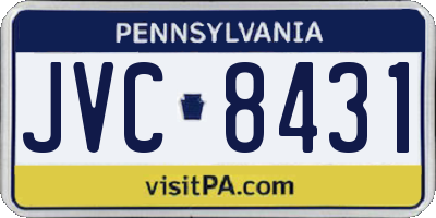 PA license plate JVC8431